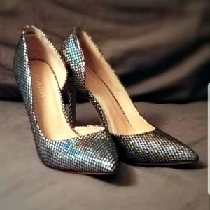 Holographic Mermaid Print Stilettos